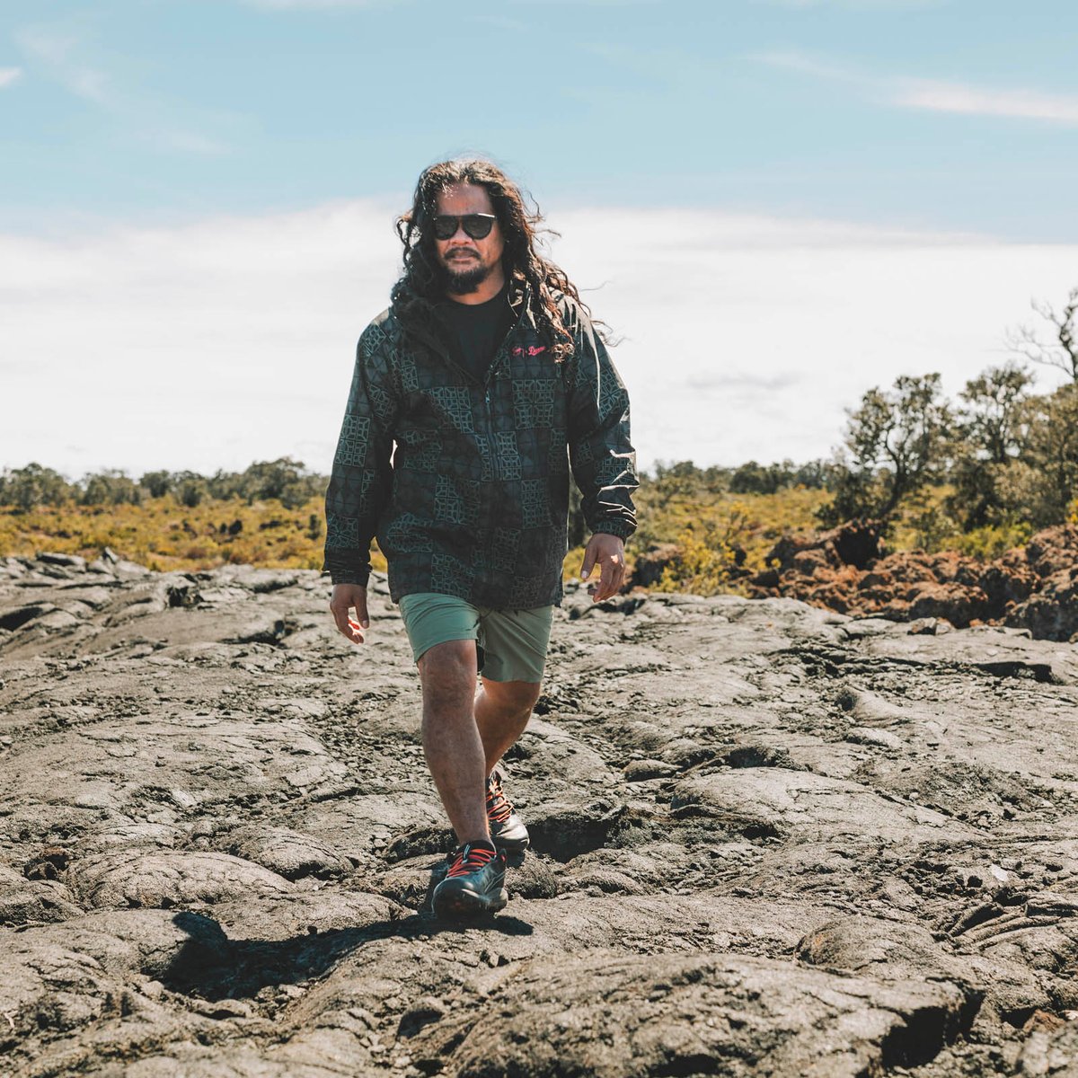 Sig Zane X Danner ʻŌnini Windbreaker Black/Green / Danner