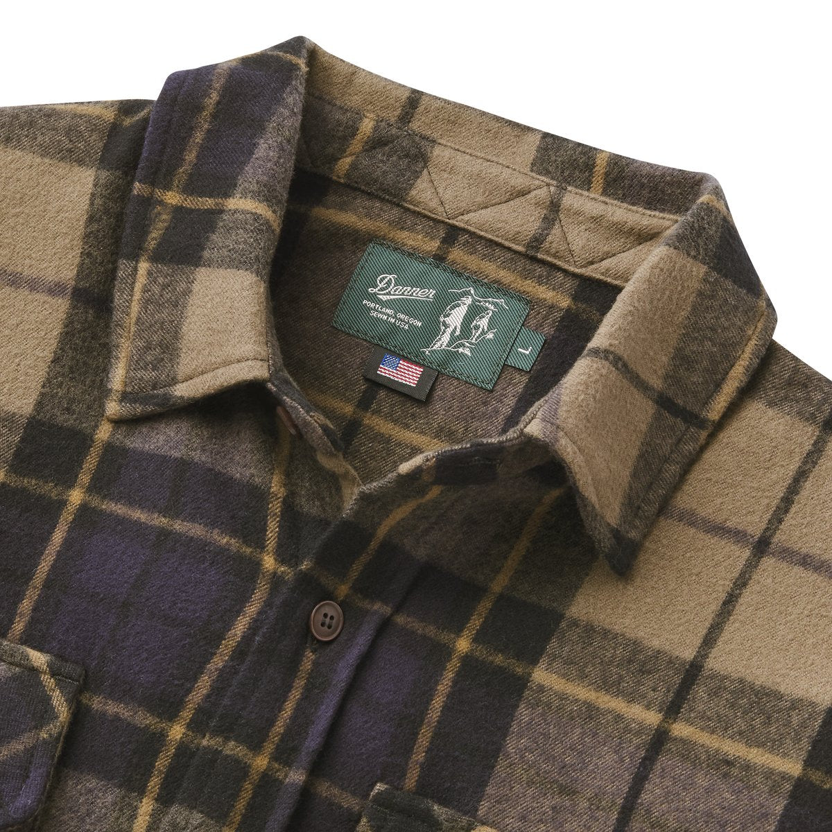 Cedar Mill Cotton Flannel Shirt  Navy/Olive Tartan Plaid / Danner