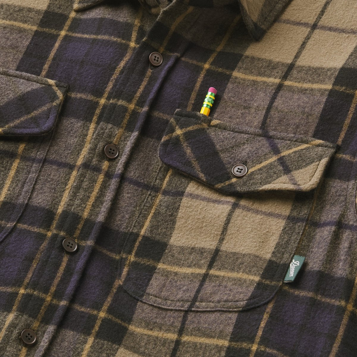 Cedar Mill Cotton Flannel Shirt  Navy/Olive Tartan Plaid / Danner
