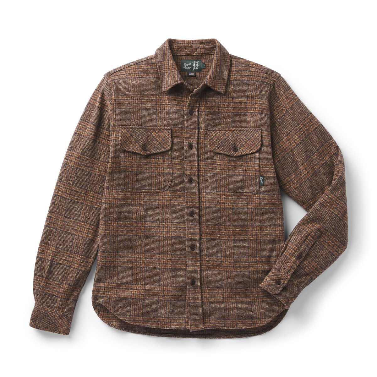 Cedar Mill Cotton Flannel Shirt  Brown/Tan Tweed Plaid / Danner