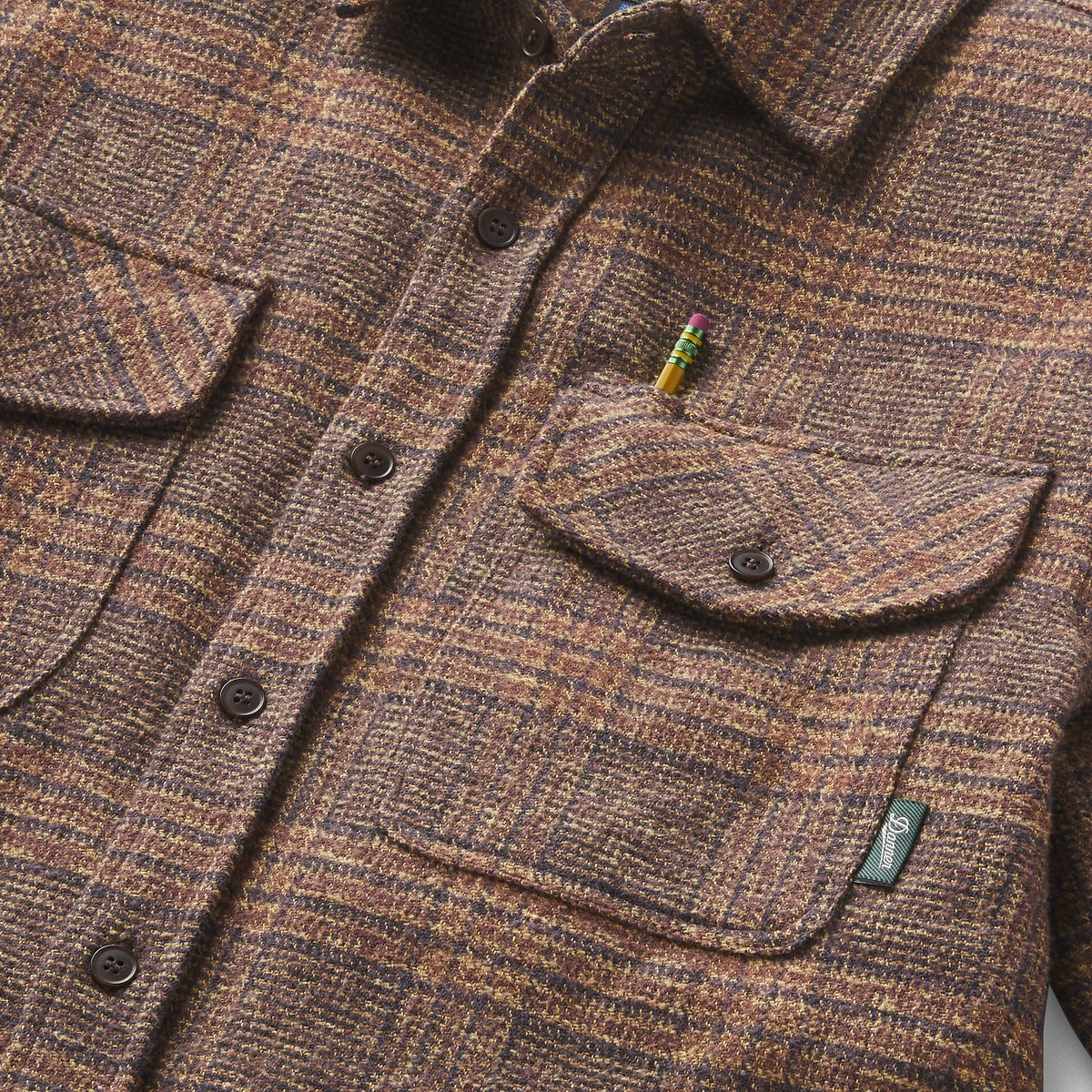 Cedar Mill Cotton Flannel Shirt  Brown/Tan Tweed Plaid / Danner