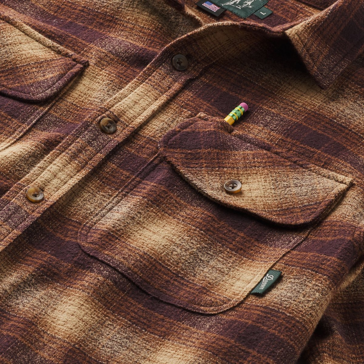 Cedar Mill Cotton Flannel Shirt  Espresso Plaid / Danner