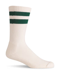 Cotton Socks Midweight Crew - Natural/Green / Danner